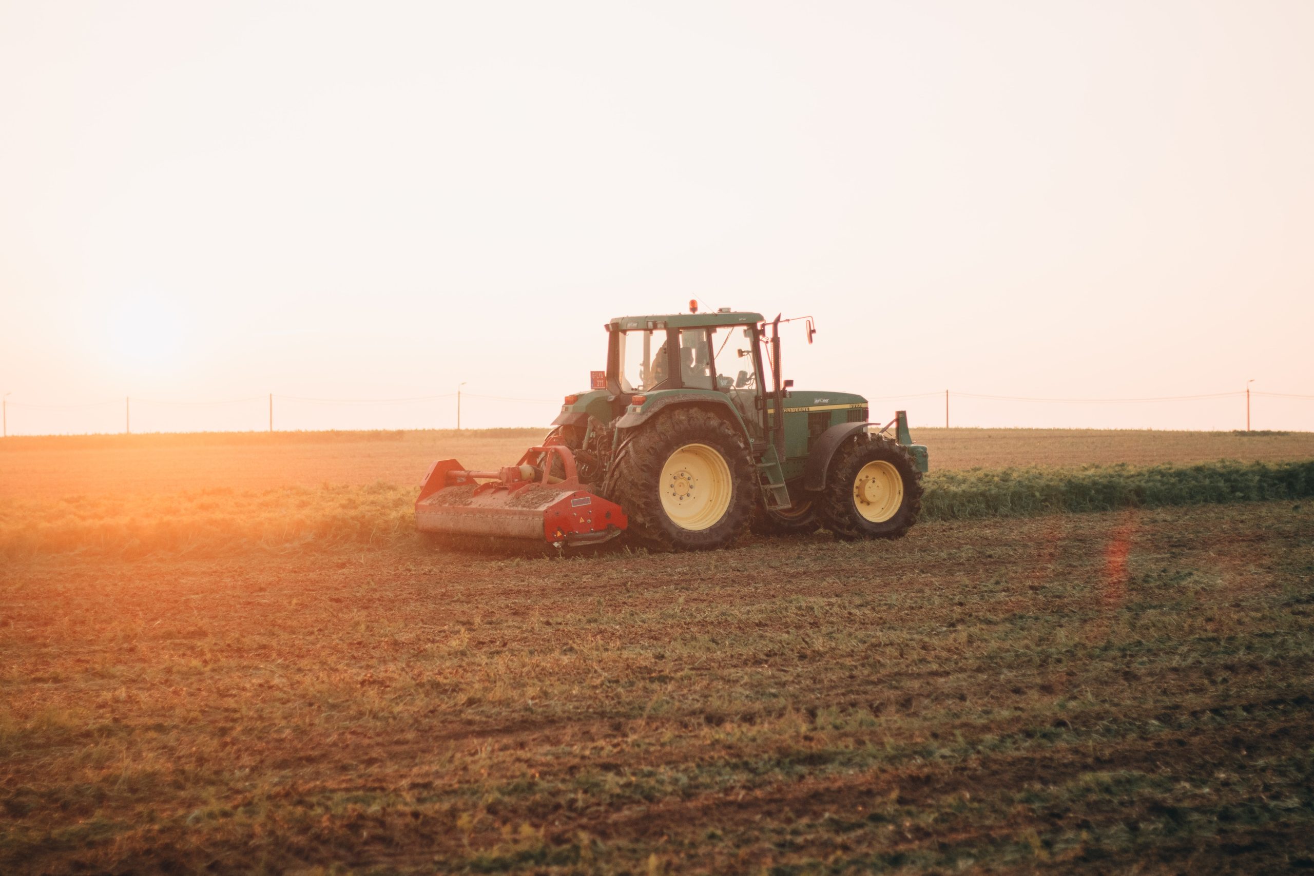 Tractor on field