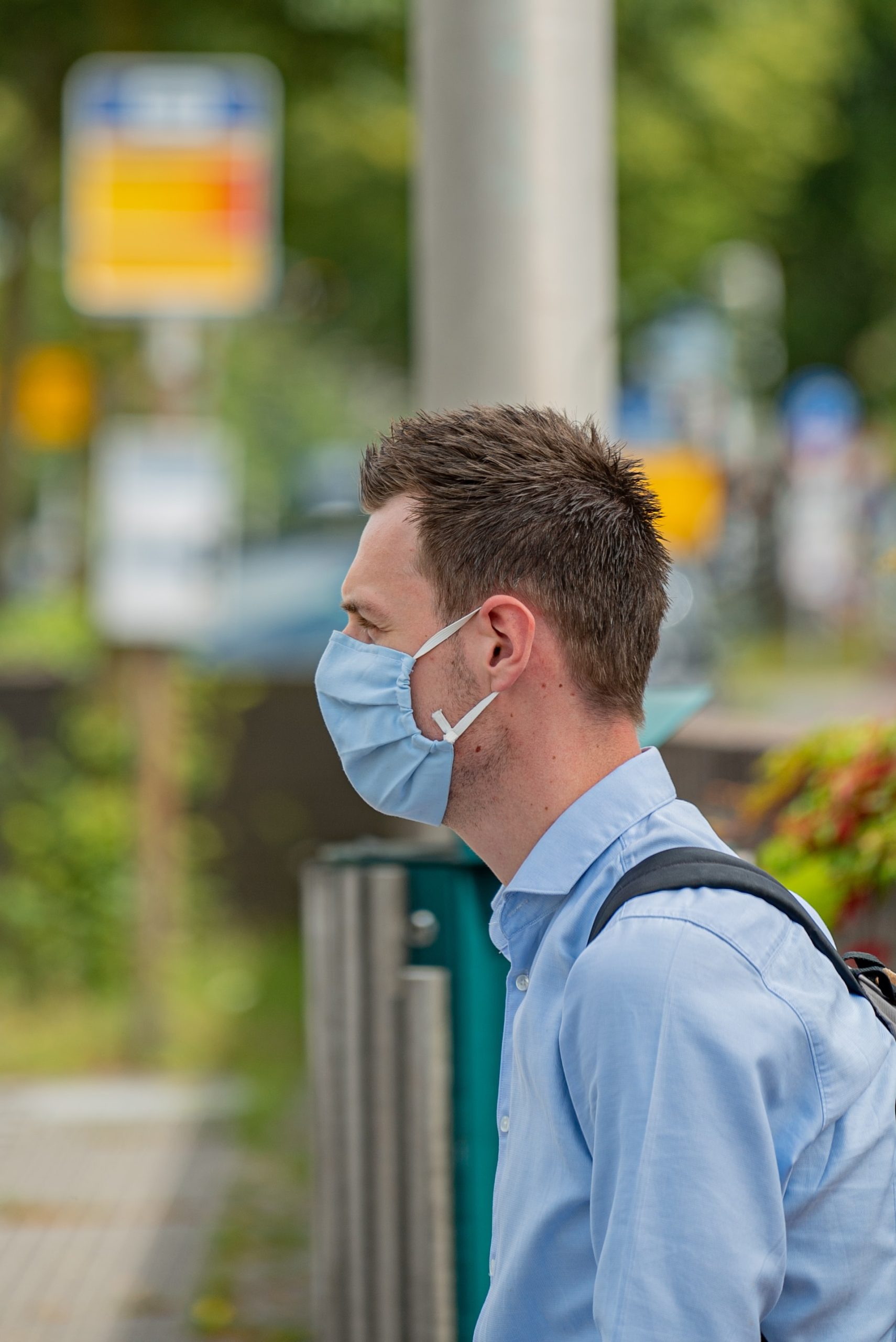 man wearing mask