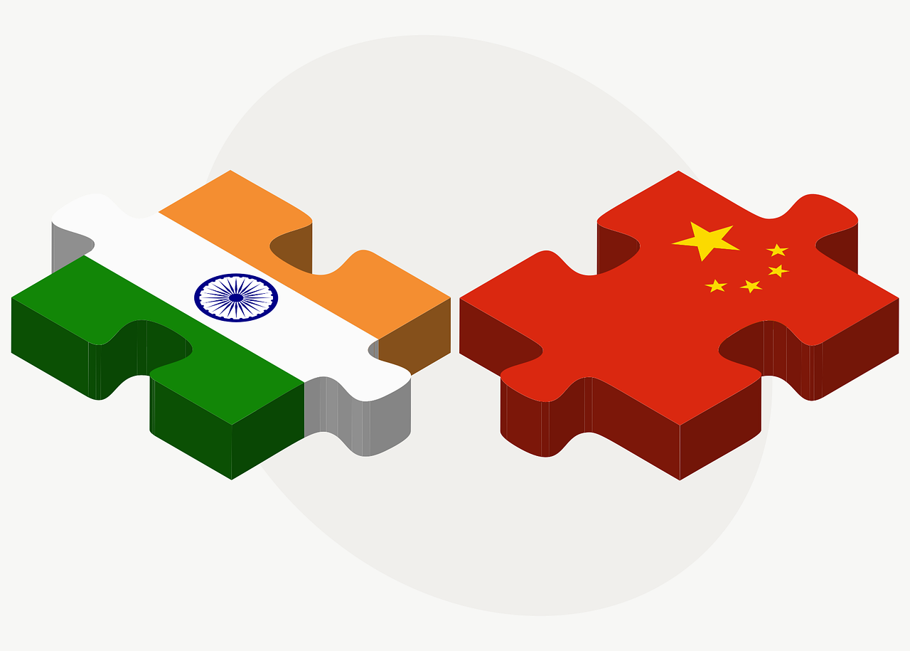 India China flag