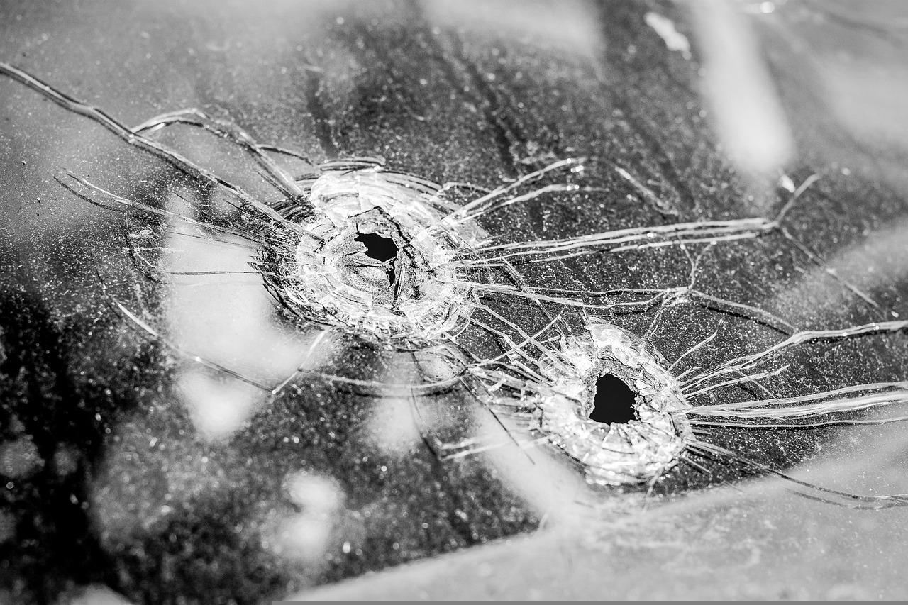gun shots on windshield