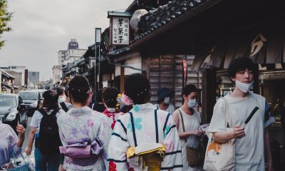 Japanese people walking
