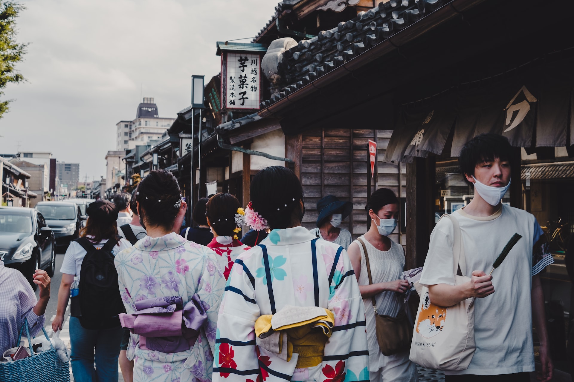 Japanese people walking