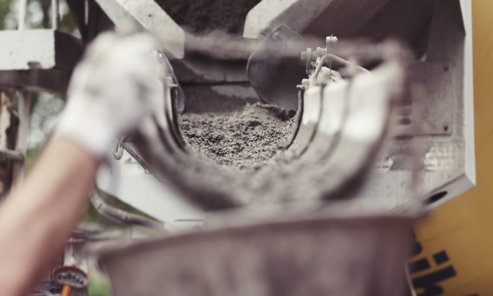 pouring cement