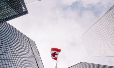 Canadian flag buildings