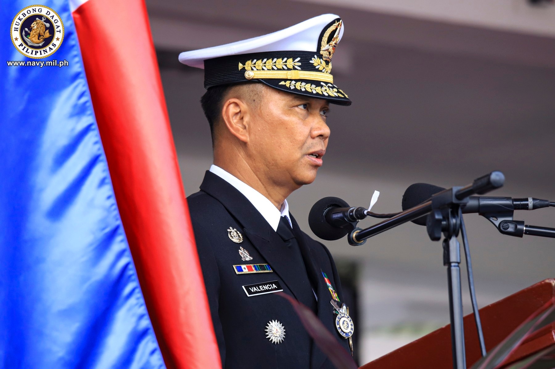 Philippine Navy vice commander Rear Adm. Caesar Bernard Valencia