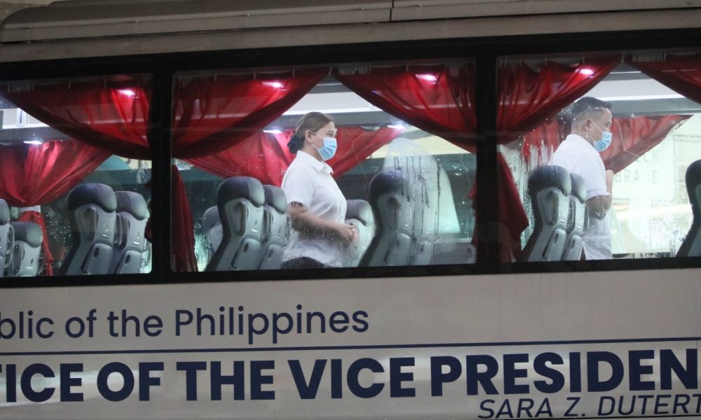 VP Sara Duterte inside bus