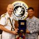 Acting Philippine Navy Flag Officer In Command, RAdm Caesar Bernard Valencia, and the visiting non-resident Attaché of Italy to the Philippines, Navy Capt Maurizio Pitton