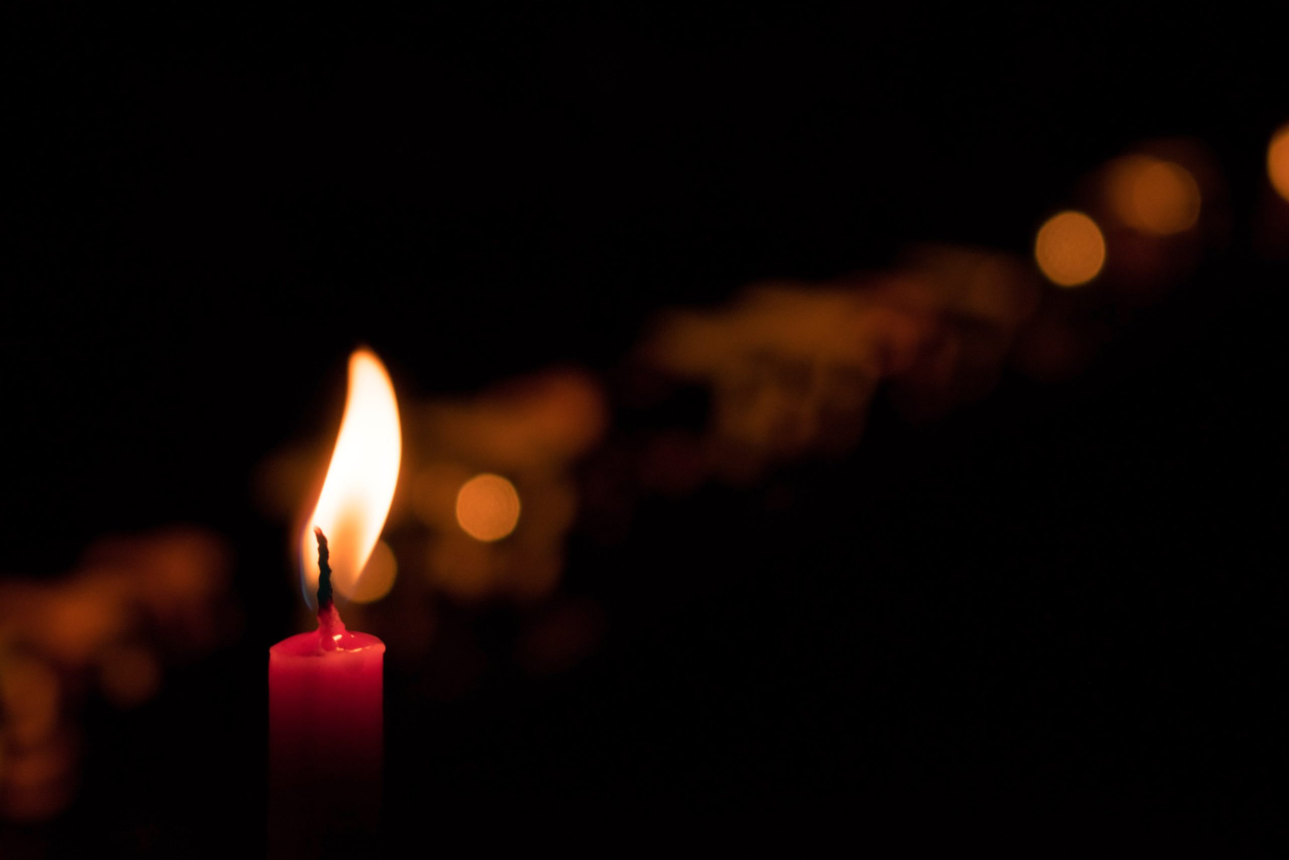 Lighted candle