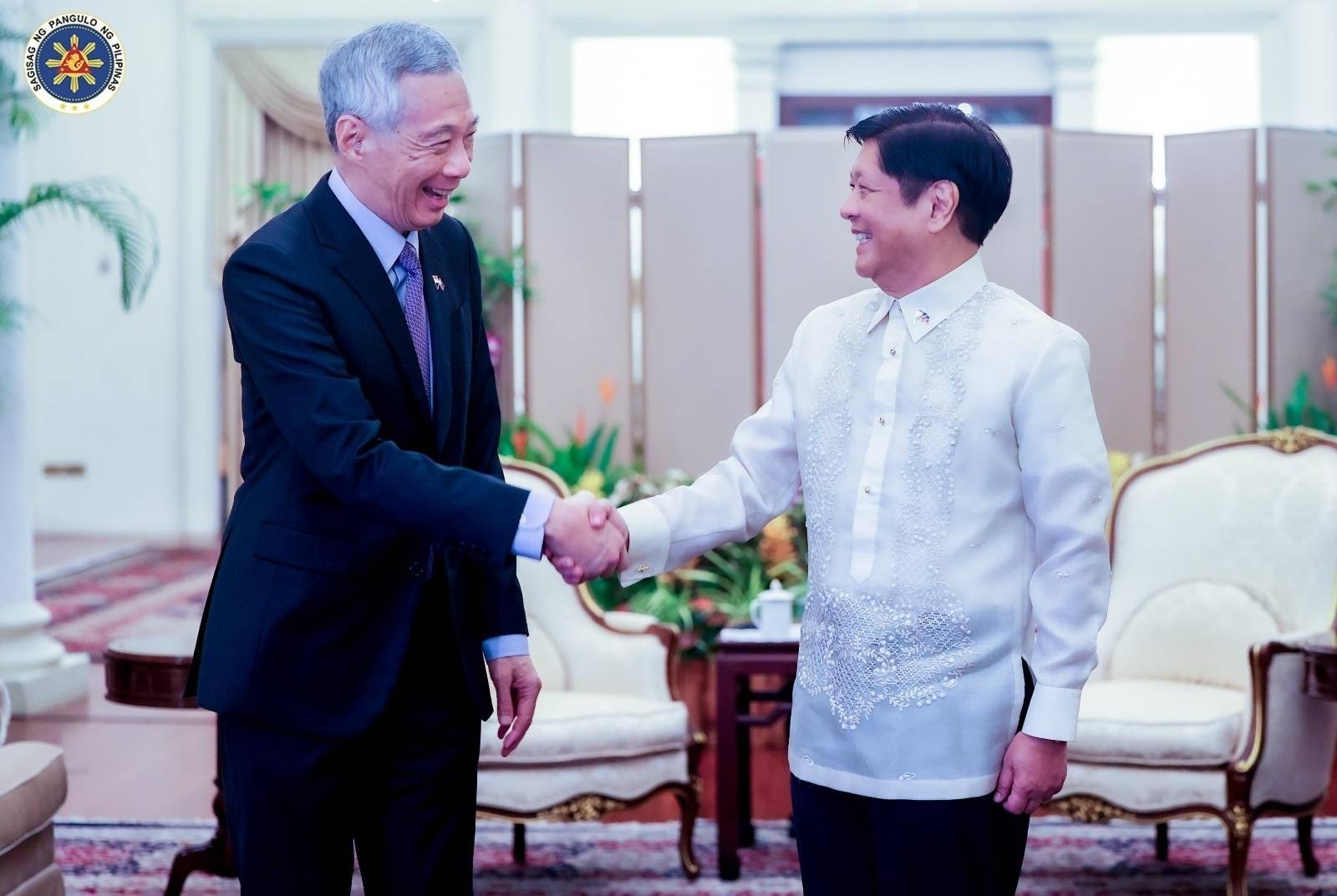 Singapore Prime Minister Lee Hsien Loong and President Ferdinand Marcos Jr.