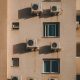 aircons mounted on outside walls