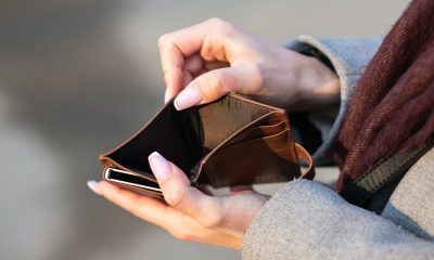 empty brown wallet
