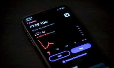 stock market graph on phone