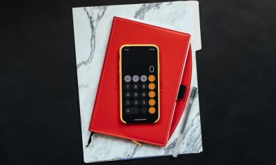 calculator planner pen folder