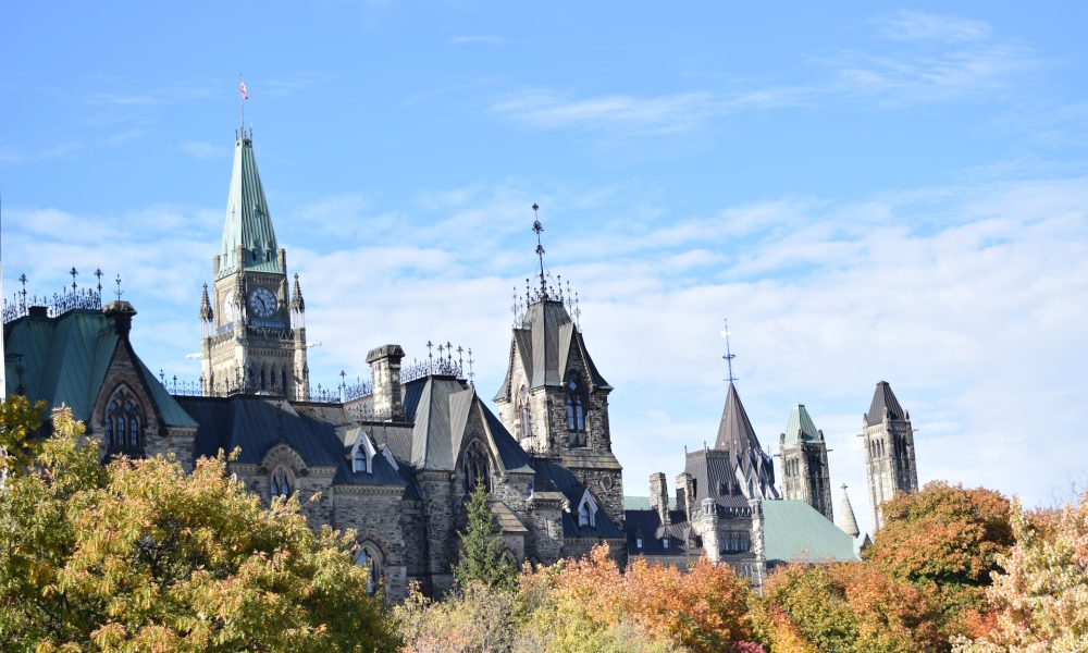 view of Parliament Hill in Ottawa