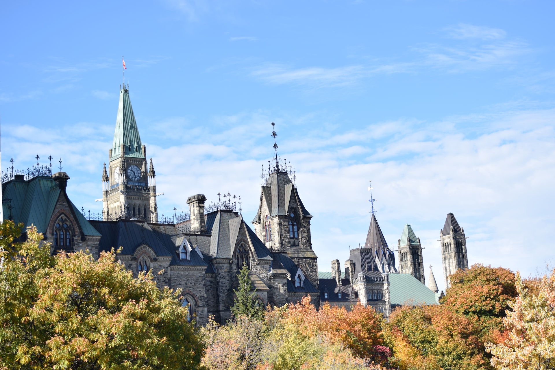 view of Parliament Hill in Ottawa