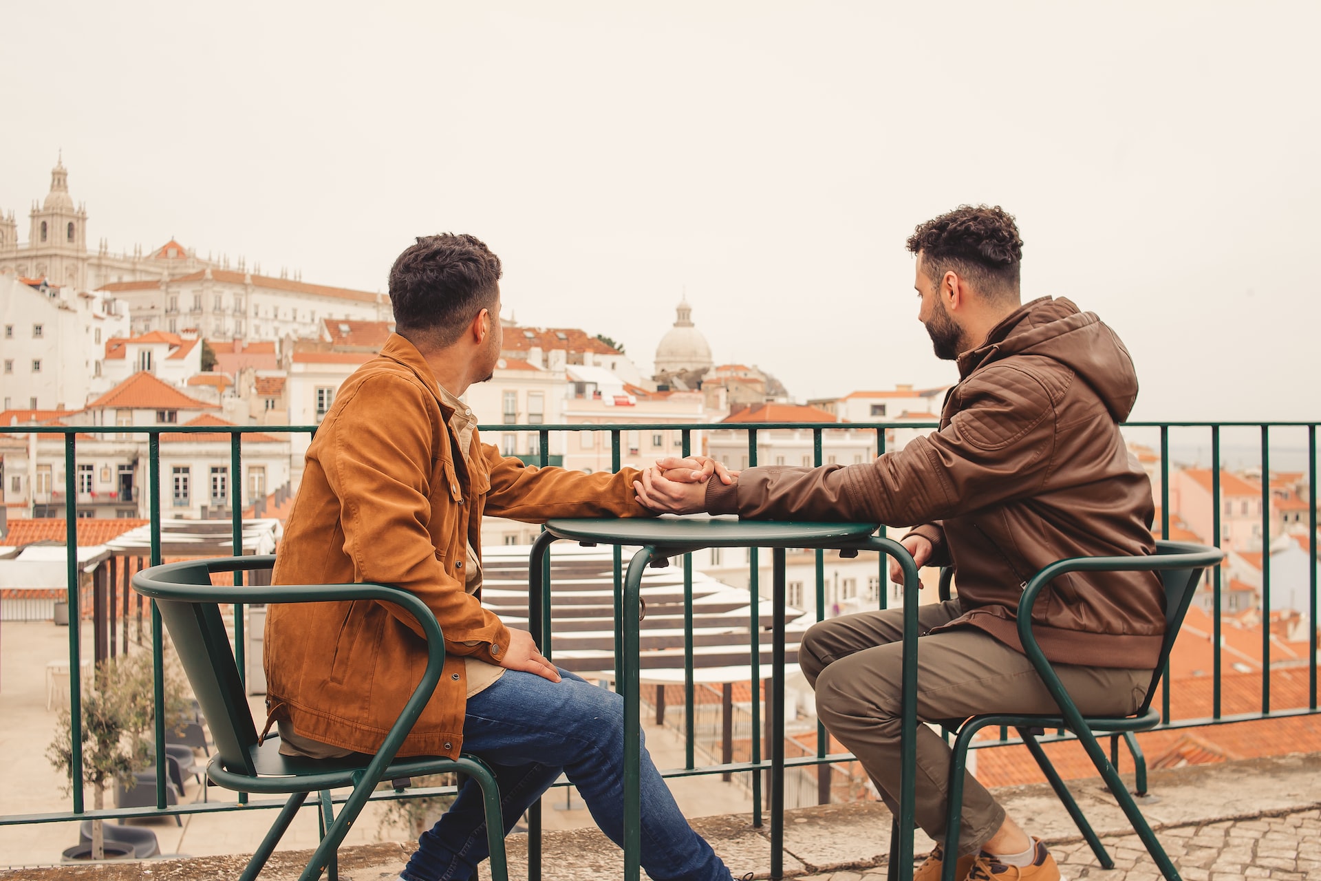 men holding hands