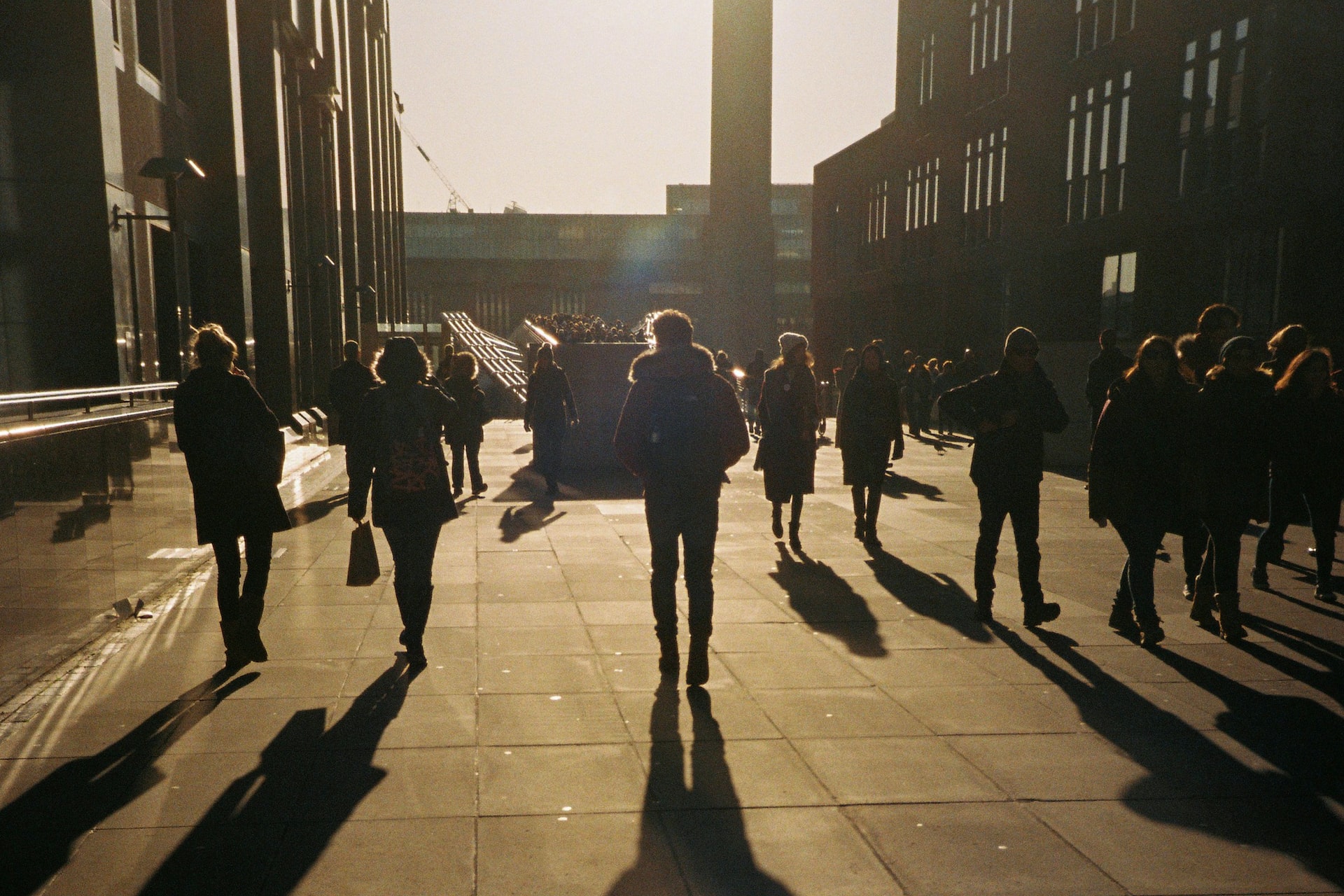 people walking in london