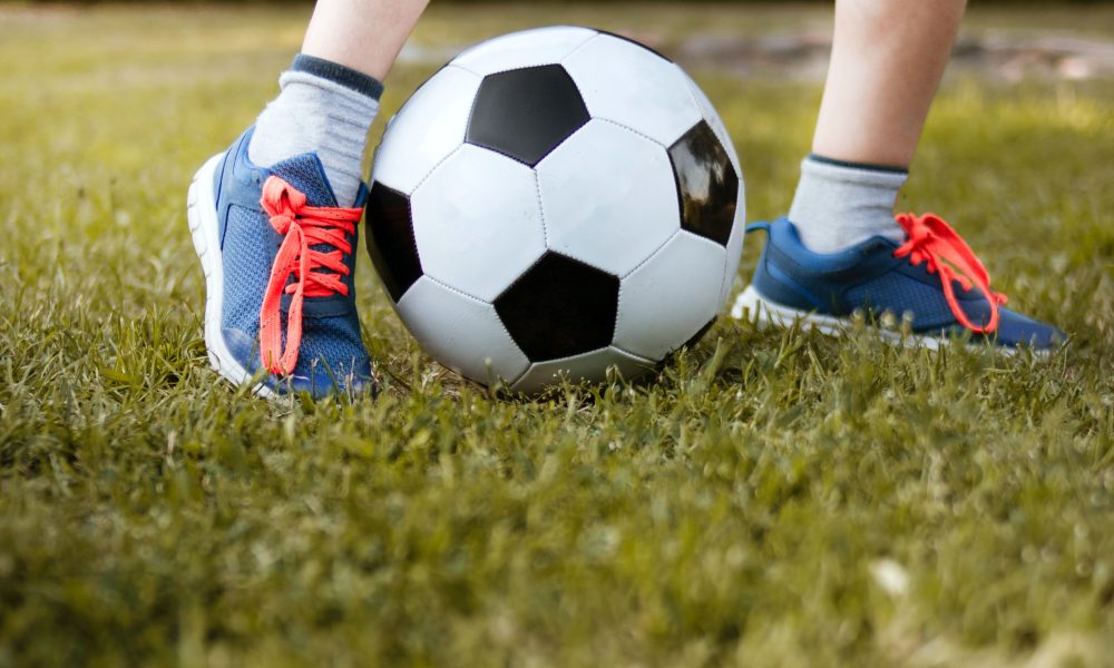 oy Playing With Soccer Ball