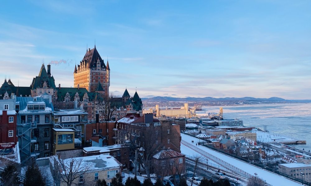 Quebec City Skyline In Winter