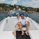 couple on a yacht