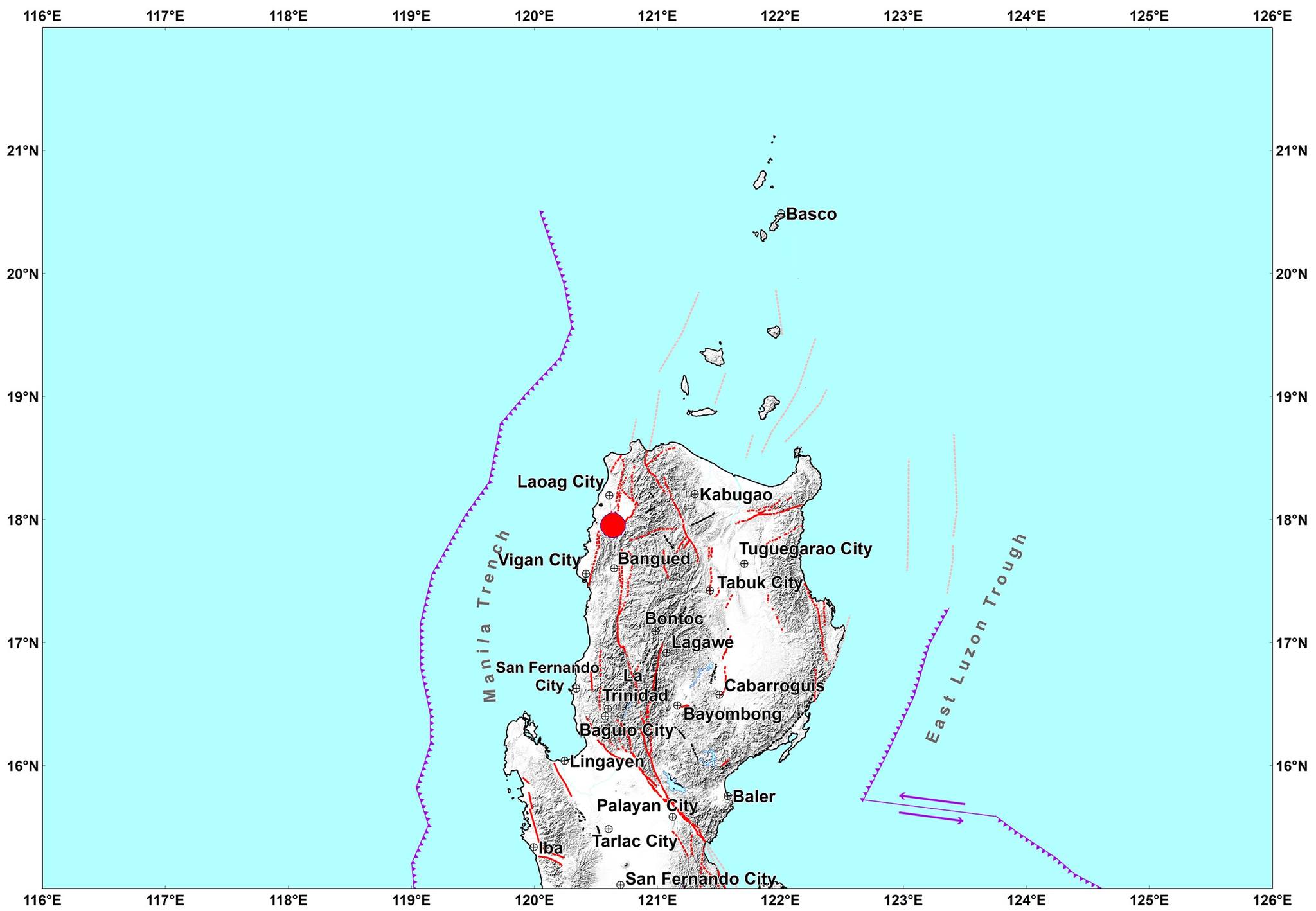 Abra quake epicenter 