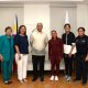 Hidilyn Diaz and Arianne Cerdeña-Valdez visit chairman Noli Eala and Commissioner Olivia Bong Coo