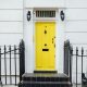 House with yellow door