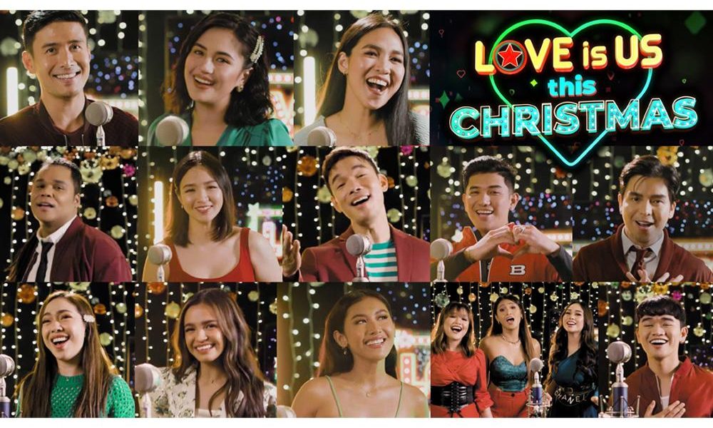 Love is Us this Christmas lyric video with the Kapuso singers