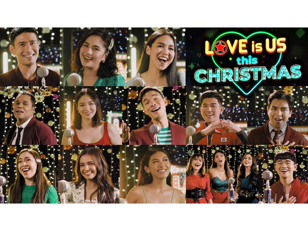 Love is Us this Christmas lyric video with the Kapuso singers