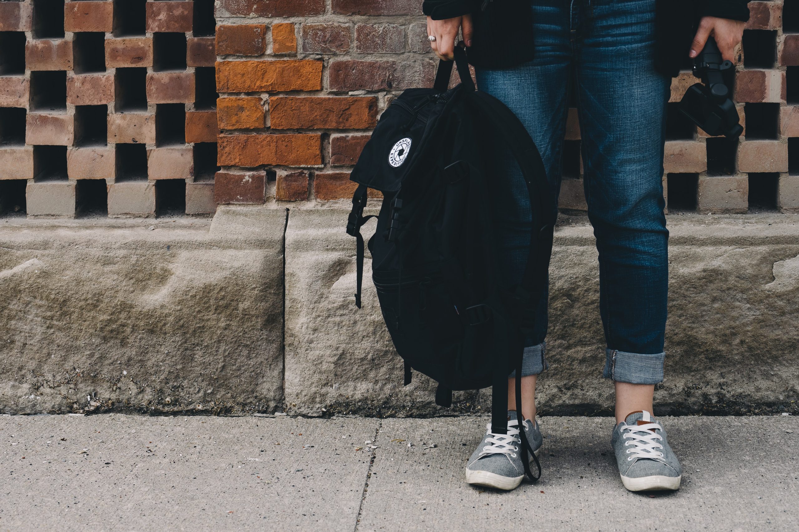 Person carrying a bag