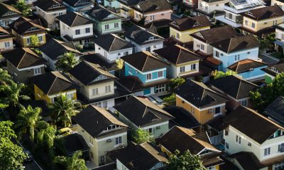 aerial view of houses