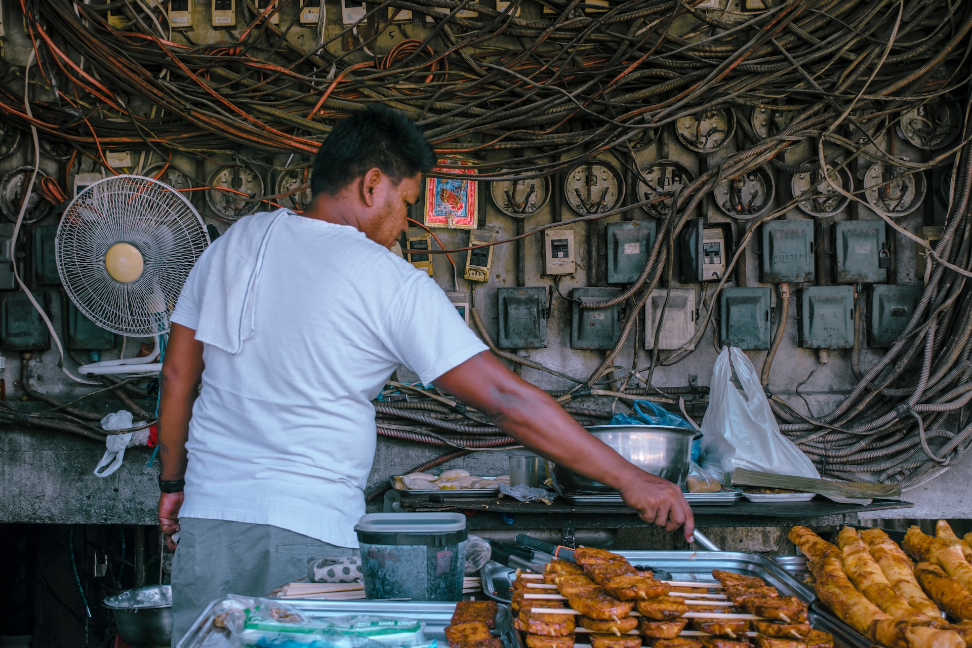 street vendor of foods