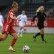 women playing soccer