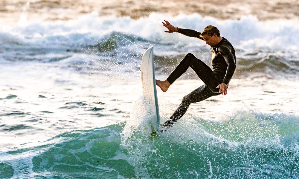 Surfer Performing Tricks