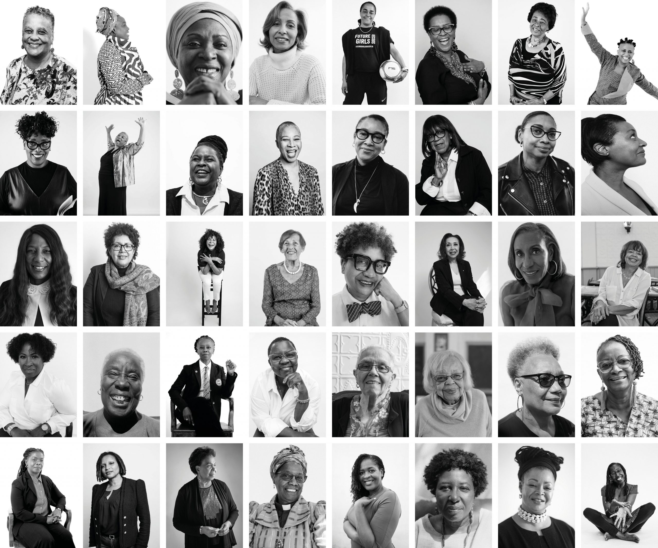 Black Women in Leadership – an exhibition featuring portraits of 40 Black women leaders by four Toronto-based visual artists, Janice Reid, Leyla Jeyte, Jon Blak, and Patricia Ellah.