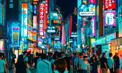 people strolling around Shibuya