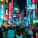 people strolling around Shibuya