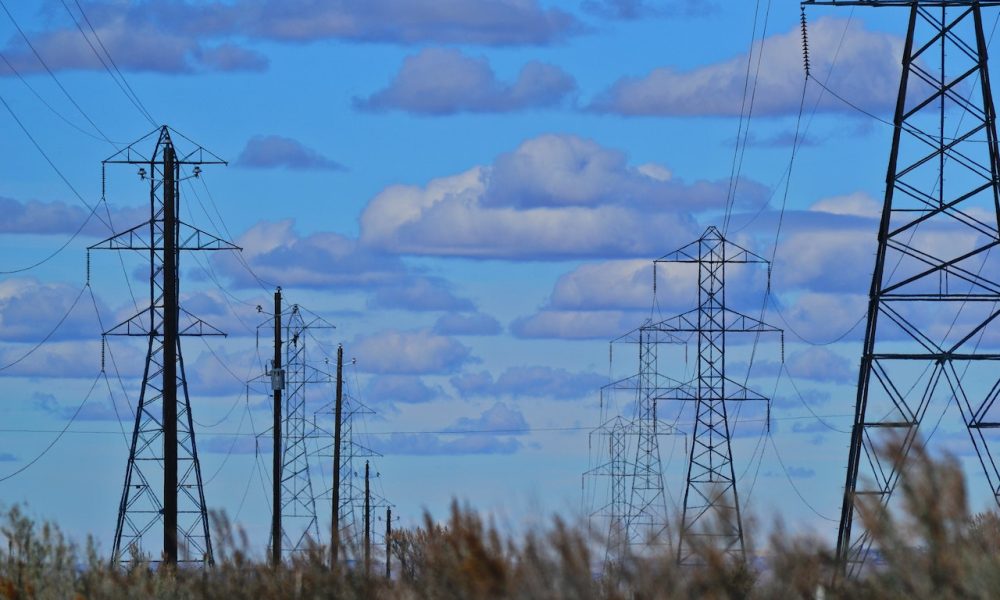 clouds power lines