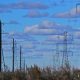 clouds power lines