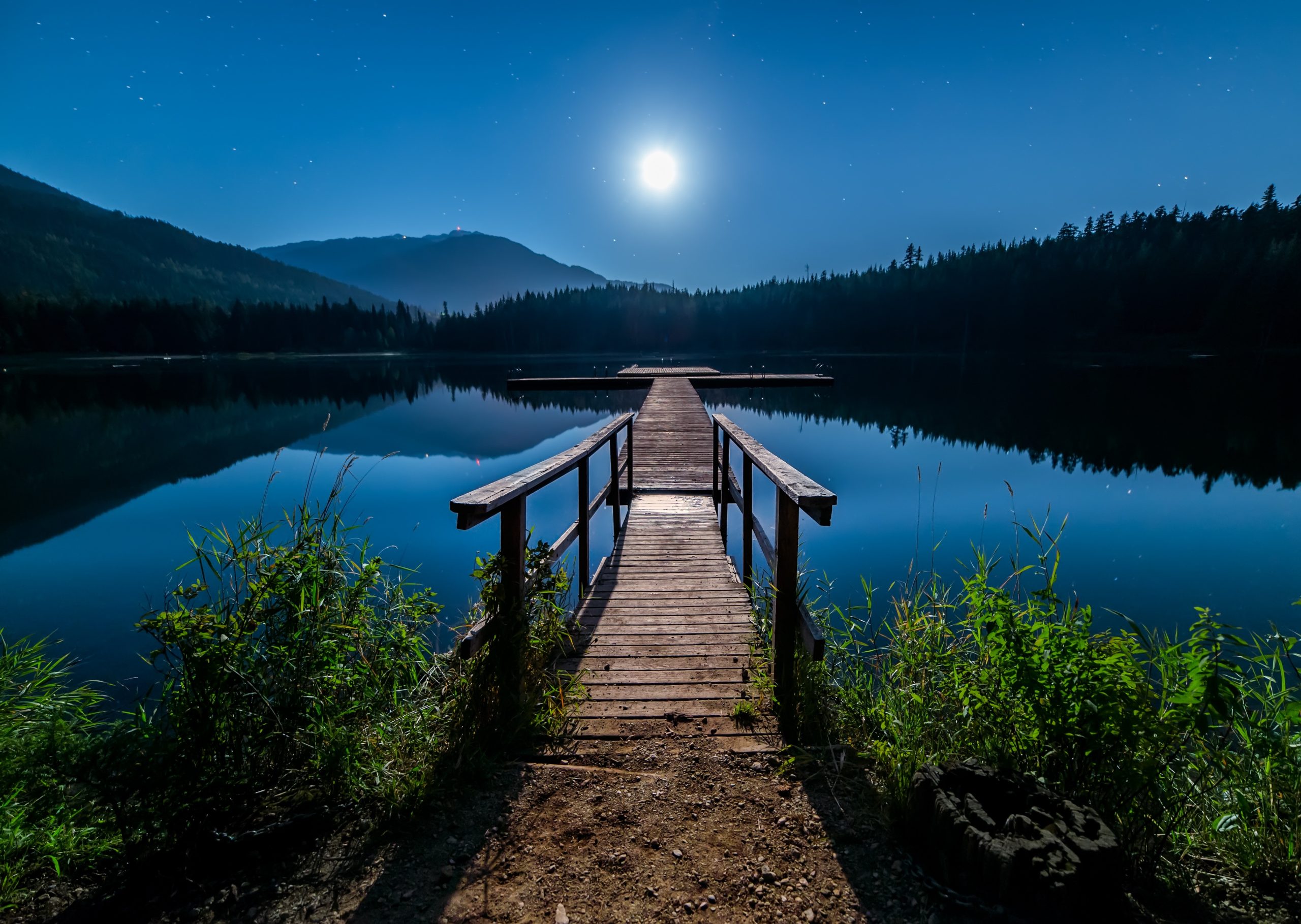 Brown Wooden Dock Whistler, BC, Canada