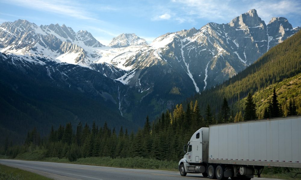 white truck on the road