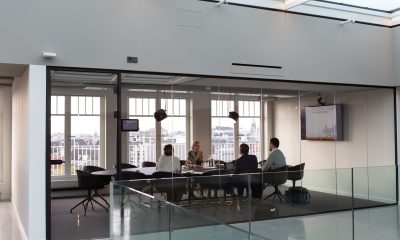 colleagues meeting in office