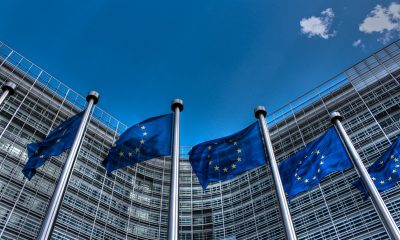 European Union EU flags