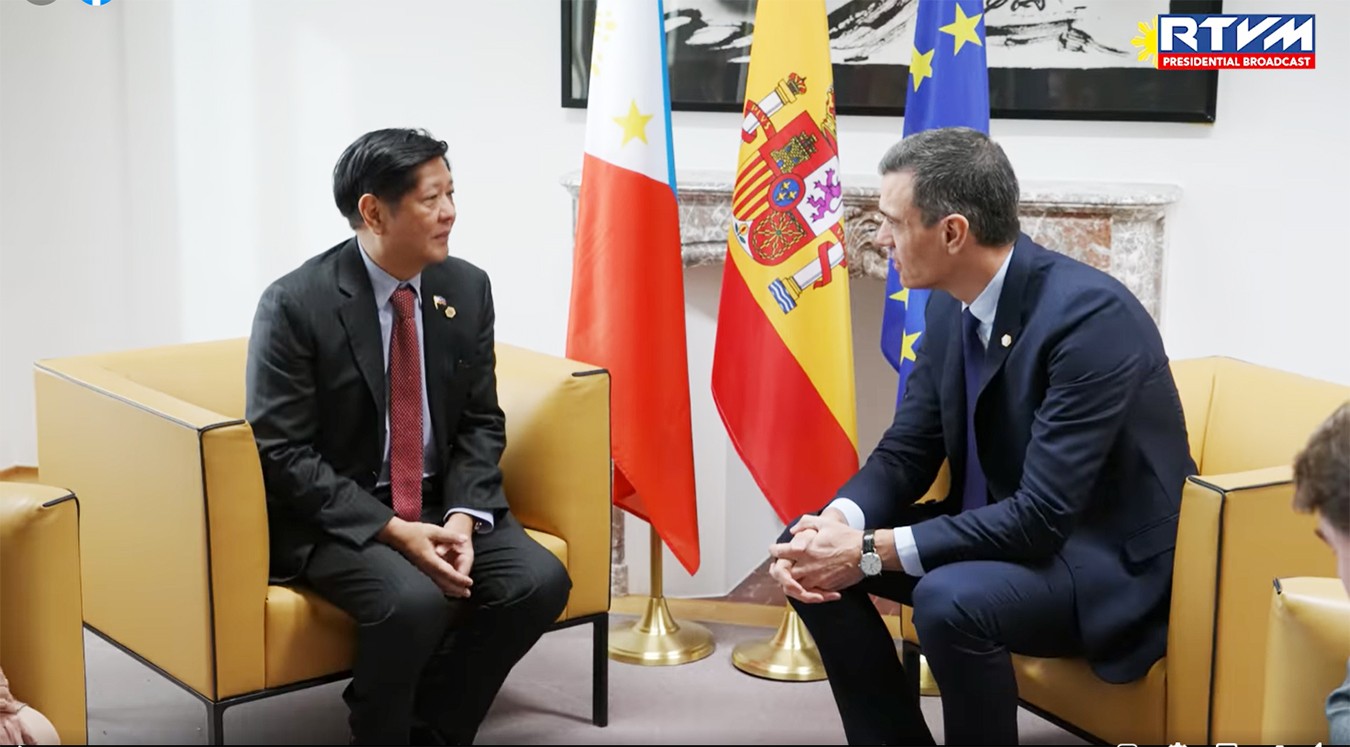 PBBM with Spanish President Pedro Sánchez Pérez-Castejón