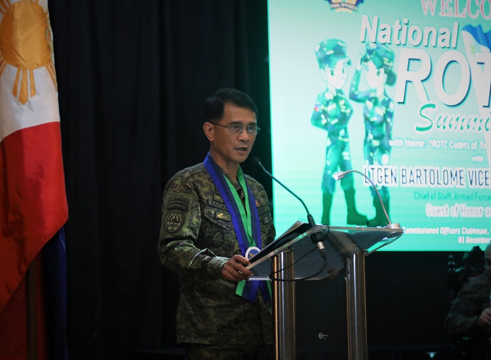 AFP chief-of-staff Lt. Gen. Bartolome Vicente Bacarro