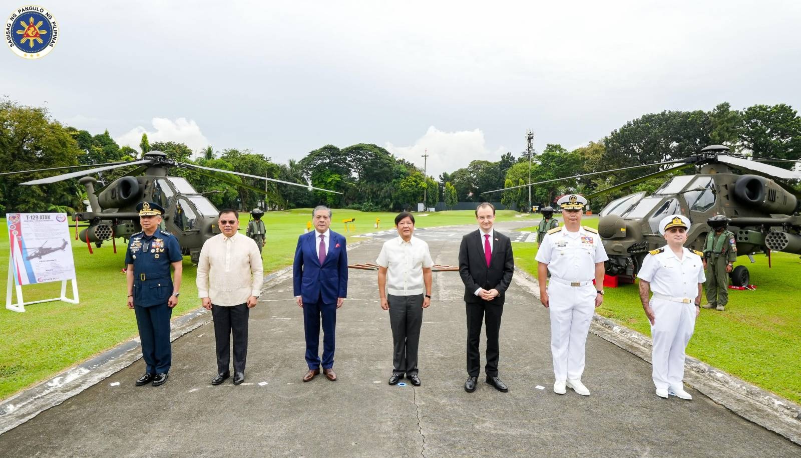 PBBM on blessing of two newly-acquired ATAK helicopters at Malacañang Park