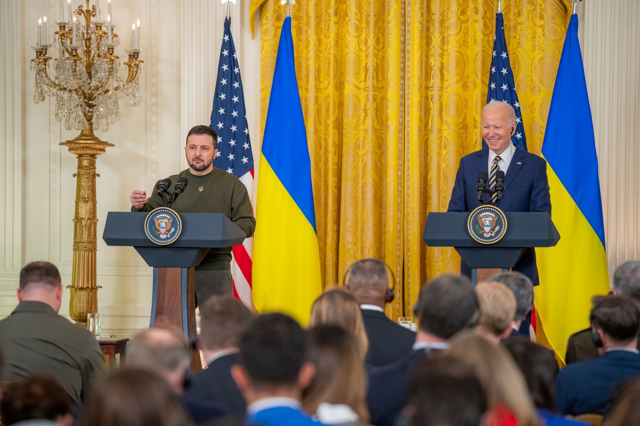 Ukraine President Volodymyr Zelenskyy and US President Joe Biden