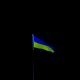 Ukrainian flag in the dark