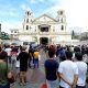 Catholic devotees attend mass at the Minor Basilica of the Black Nazarene