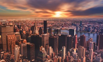 Cityscape Against Cloudy Sky